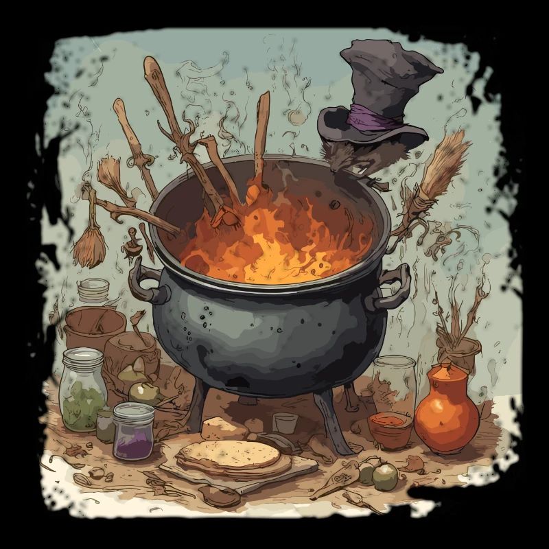 Cooking Pot / Witch's Cauldron / Halloween / Magic