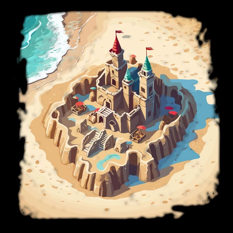 Château de sable / Construction / Jouer / Château / Vacances
