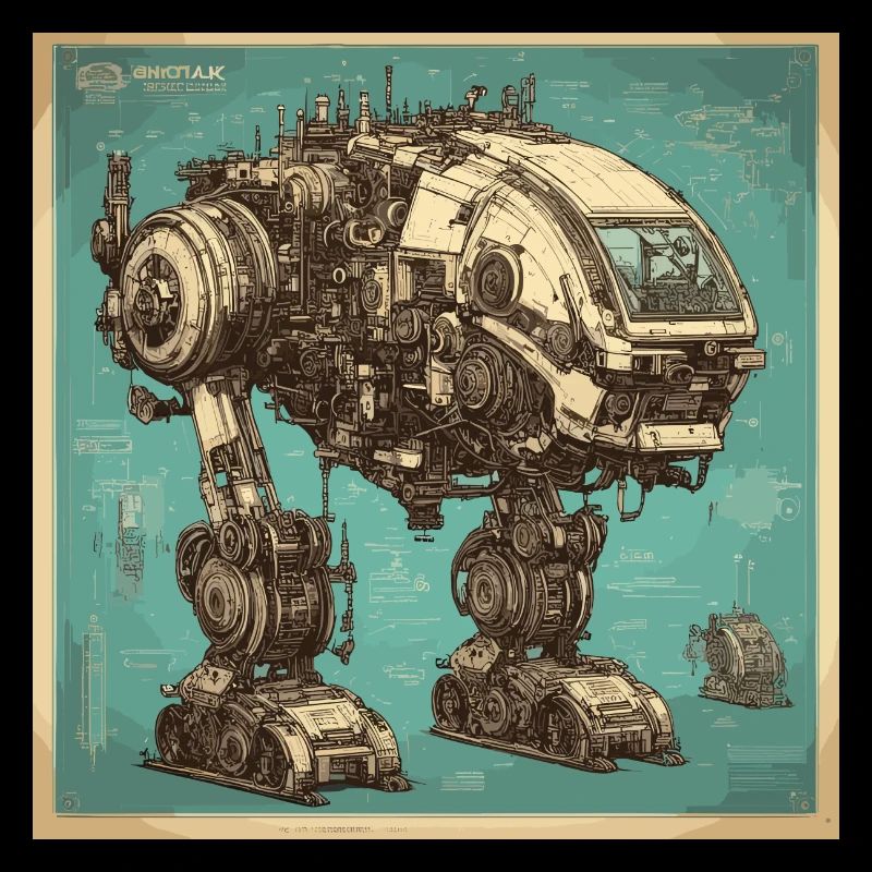 Plan / Sépia / Vintage / Rétro / Robot