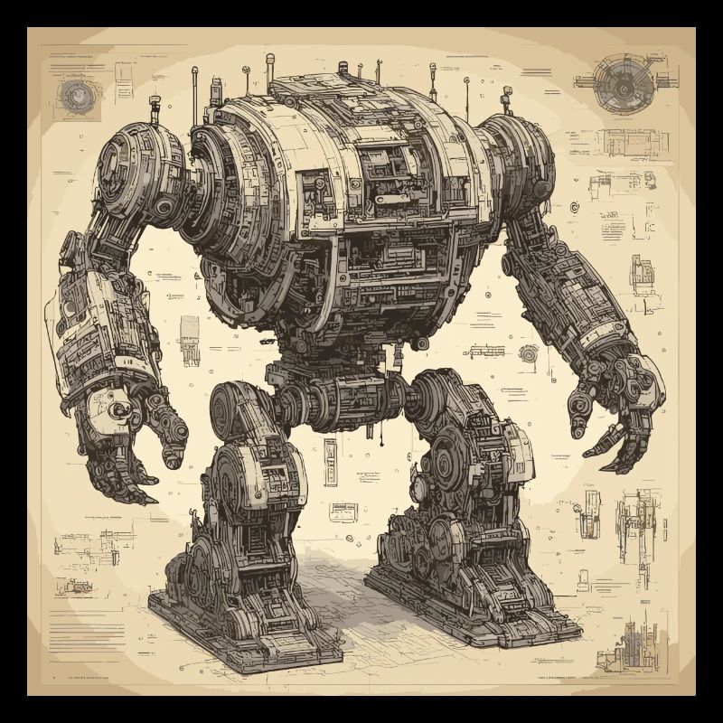 Plan / Sépia / Vintage / Rétro / Robot