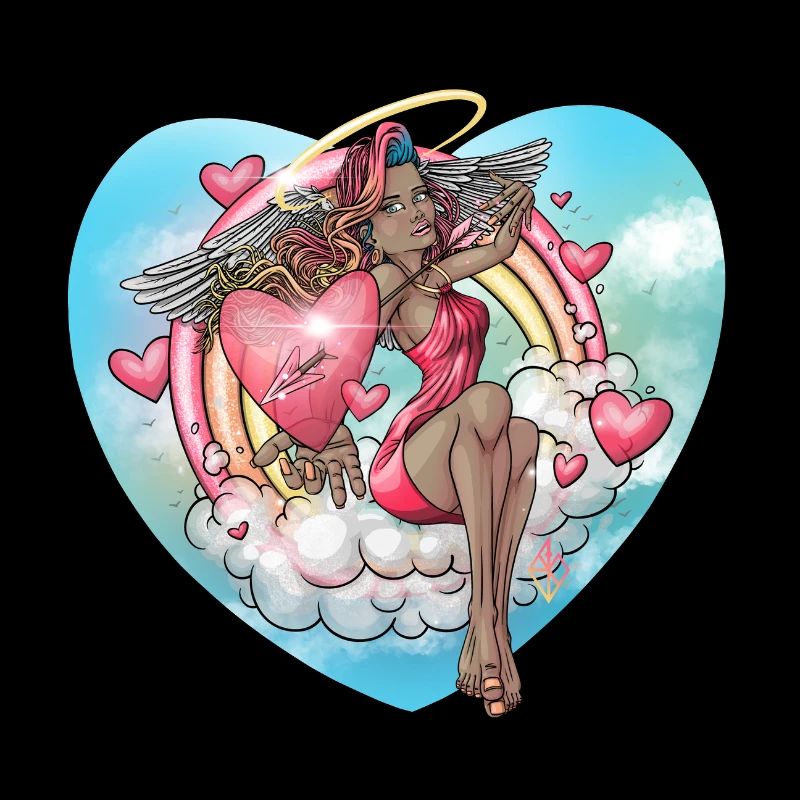 Cupido che mira all'amore