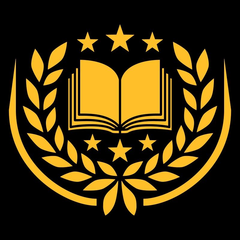 Star Laurel Wreath Open Book