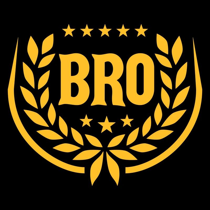 Logo du texte de la couronne de bro laurel