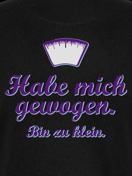 bin zu klein