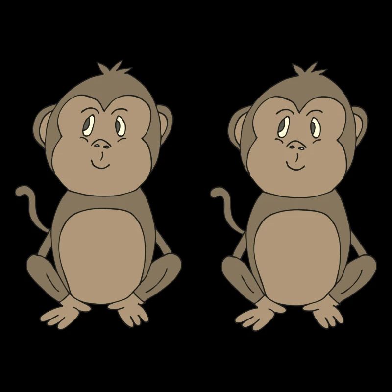 Monkey funny in a double pack