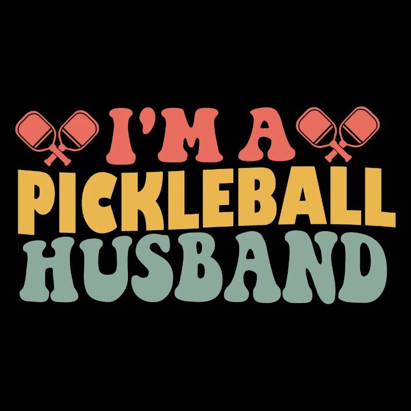 Ich bin ein Pickleball-Ehemann Vintage Groovy