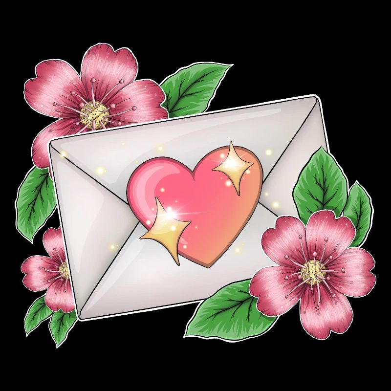 Enveloppe avec des fleurs