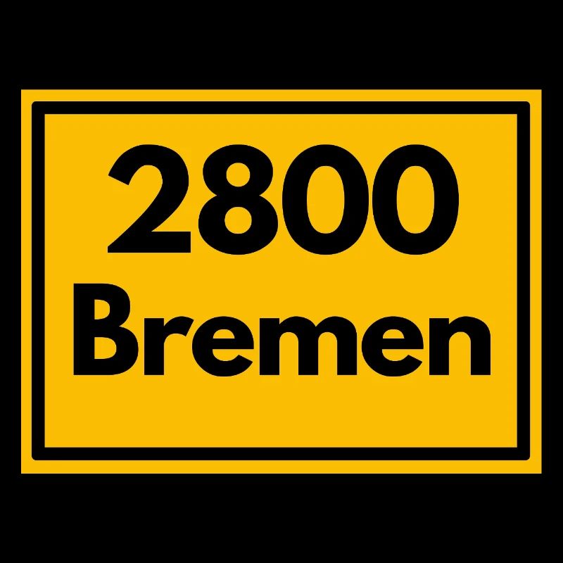 Panneau de lieu - puis rétro ancien code postal 2800 BREMEN