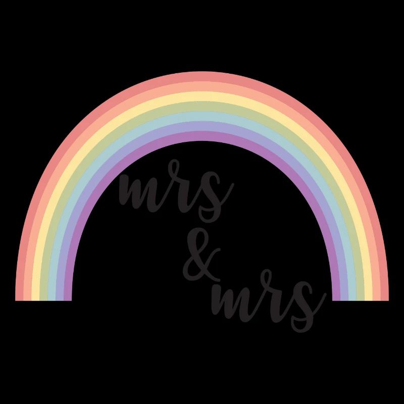Rainbow Stripes Mrs et Mrs
