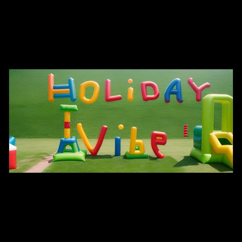 Holiday Vibe Inflatable Text Design Holiday Vibe