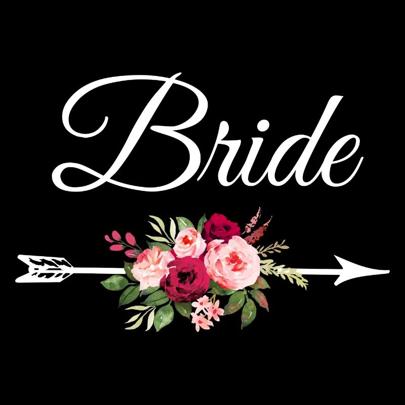 Bride bouquet de fleurs flèche