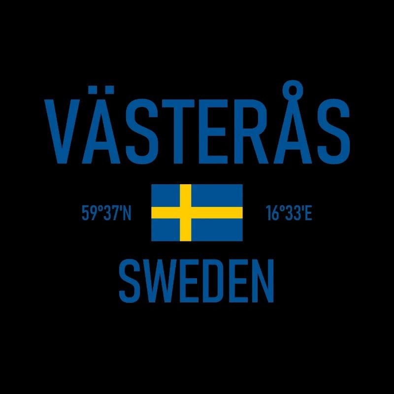 Västeras - Suède - Sverige - Coordonnées du drapeau