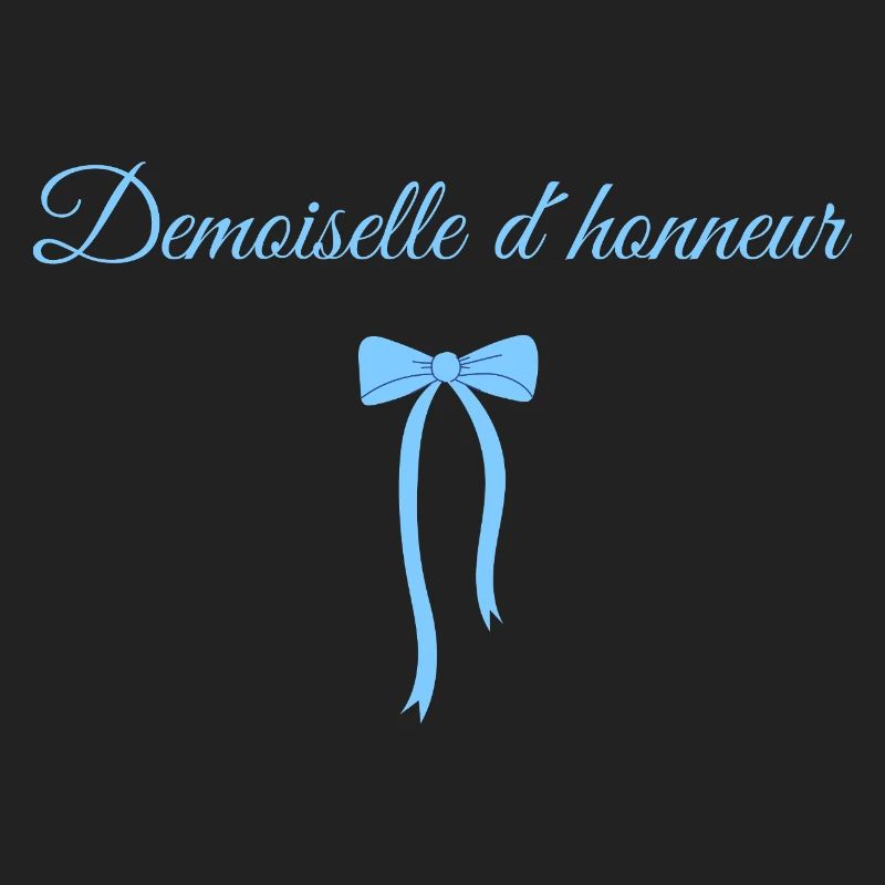 Blaue Schleife Brautjungfer