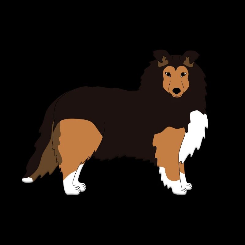 Pixel graphics Sheltie forward