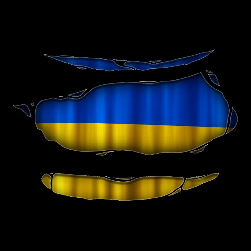 Ukraine Drapeau Ripped 017