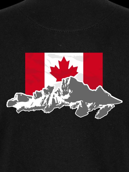 Canada - Maple Leaf- Mountains & Flag
