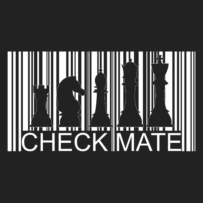 Conception élégante de code-barres d’échecs pour les fans d’échecs