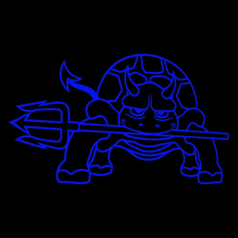 Turtle Devil Hell Trident Evil Demon Cool