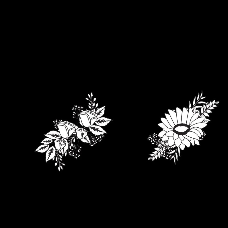 Nummer 43 Schwarze Blumen - 43. Blumengeburtstag
