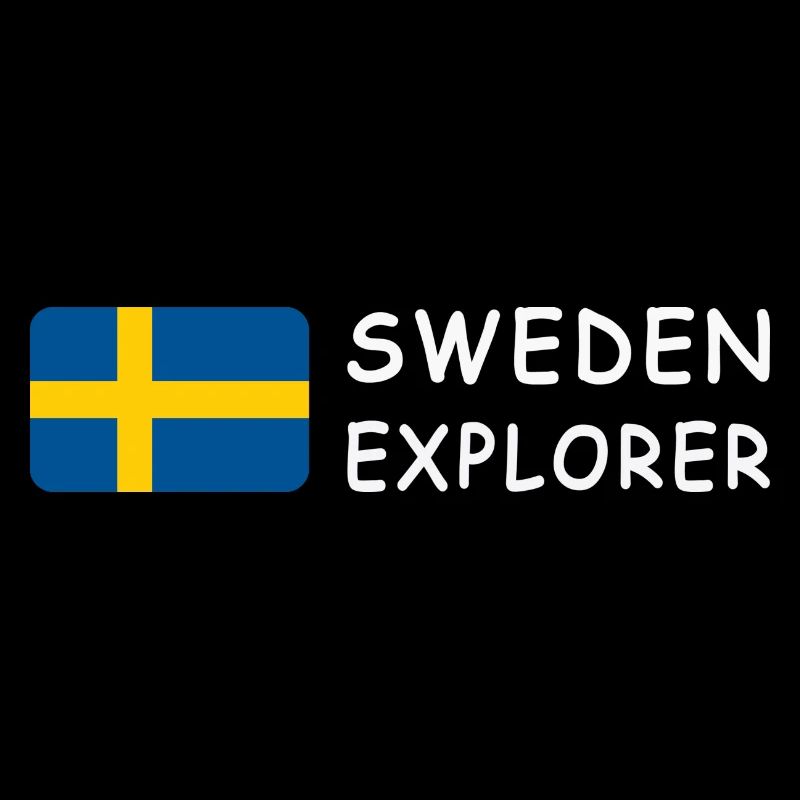 SUÈDE EXPLORER lettrage blanc