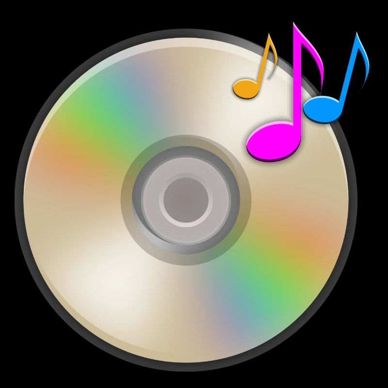 Music CD floating notes