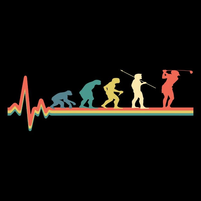 Golf Golfer Evolution Retro