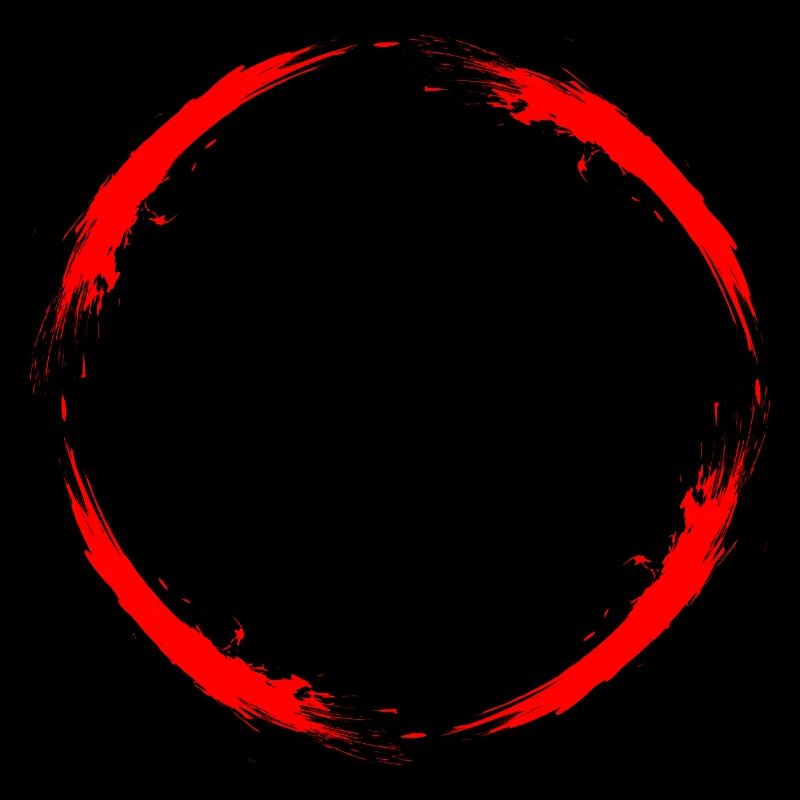 Circle Design Red Ring Vector Colored Brush
