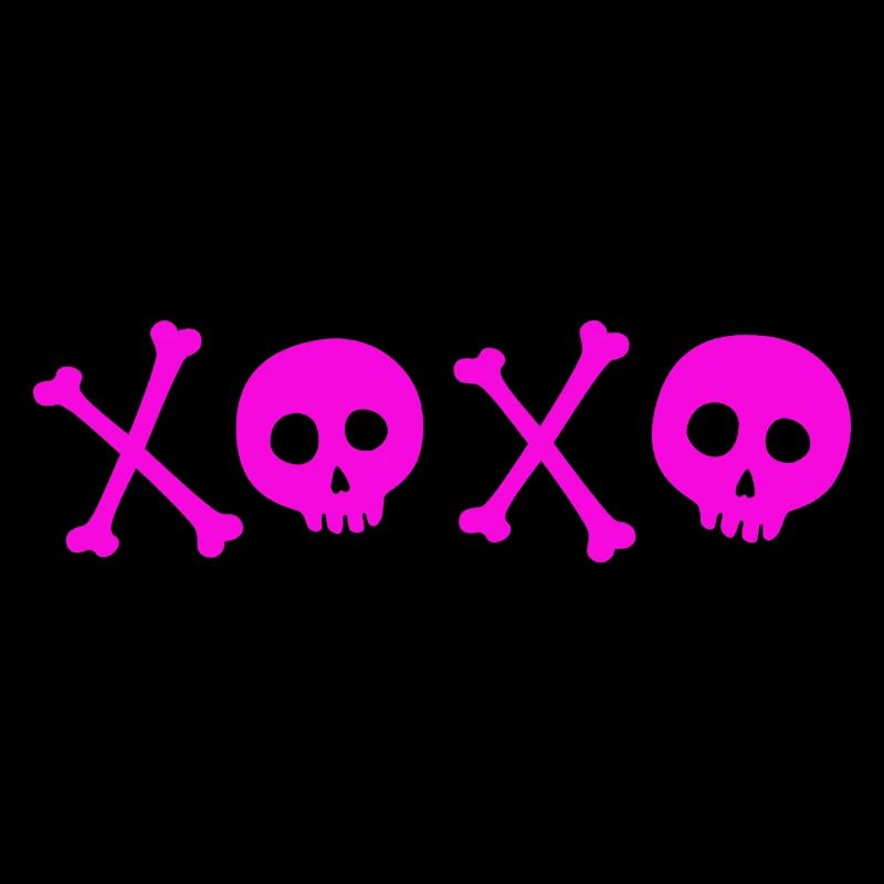 XOXO rosa Totenköpfe