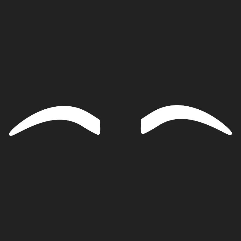 Eyebrows white smooth