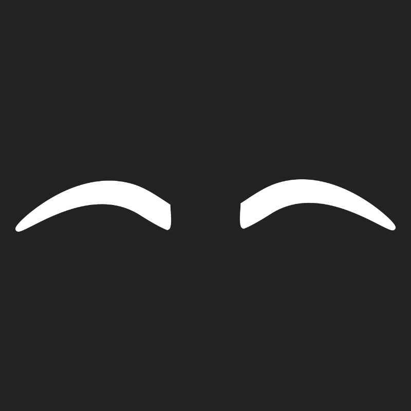 Eyebrows white smooth