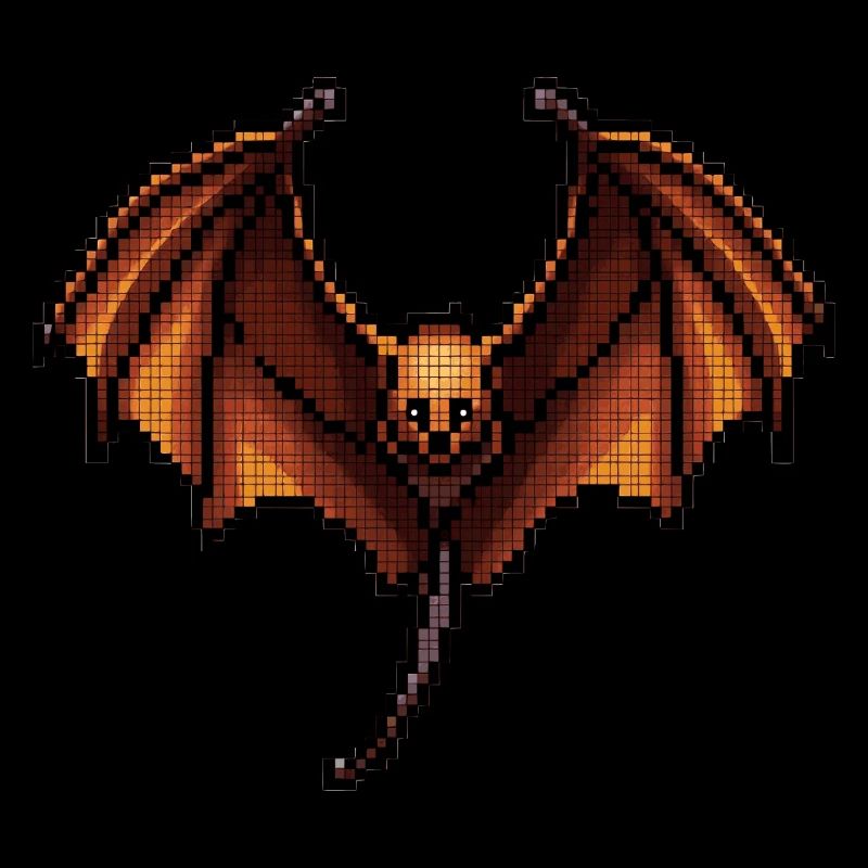 Flying fox dans des graphismes rétro 8 bits classiques