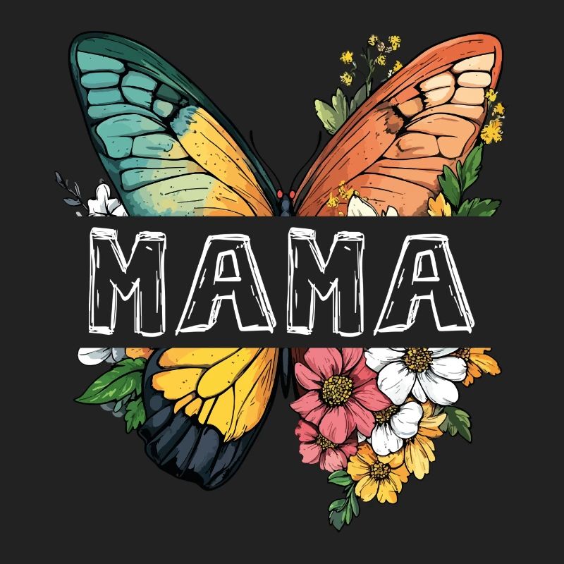 Mama Schmetterling Blumen Beste Mutter Muttertag