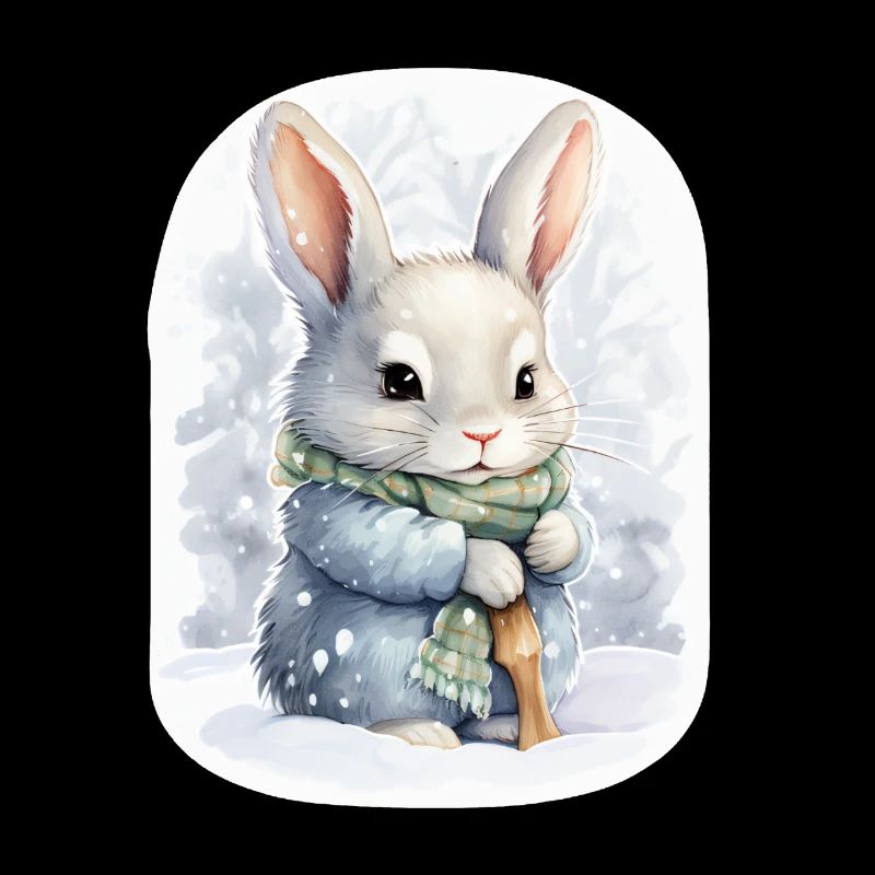 Lapin dans la magie de la neige