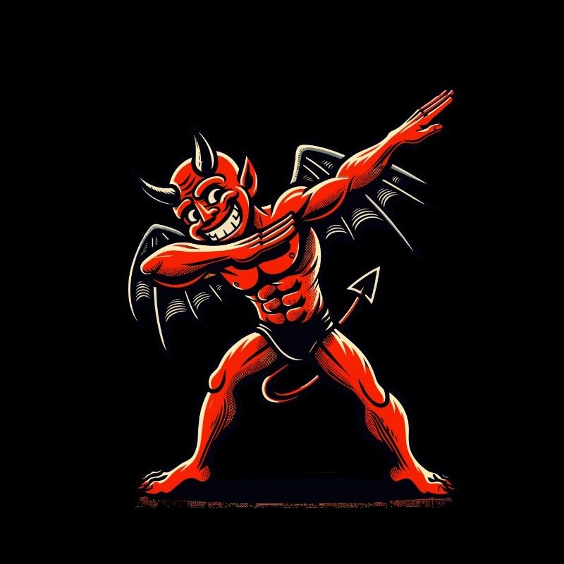 unDabbing Devil Funny Dabbing Design