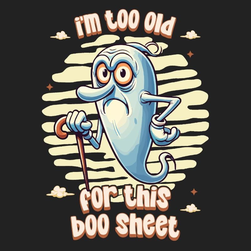 Drôle de dicton Design Grumpy Old Ghost