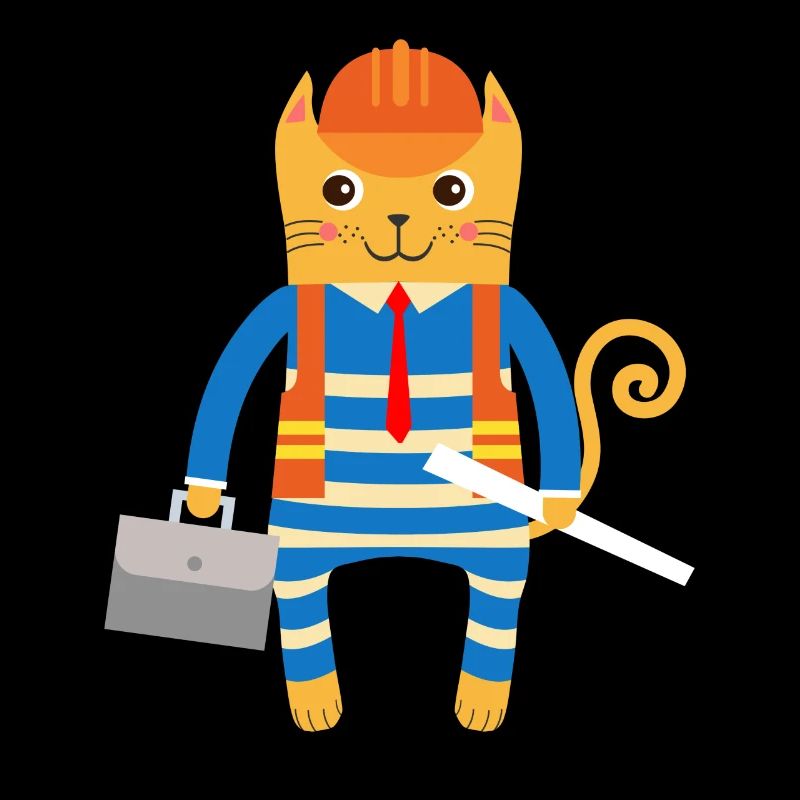 Ingenieur oder Architekt Katze