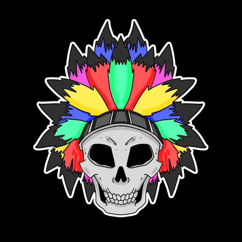 Rainbow skull LGBT