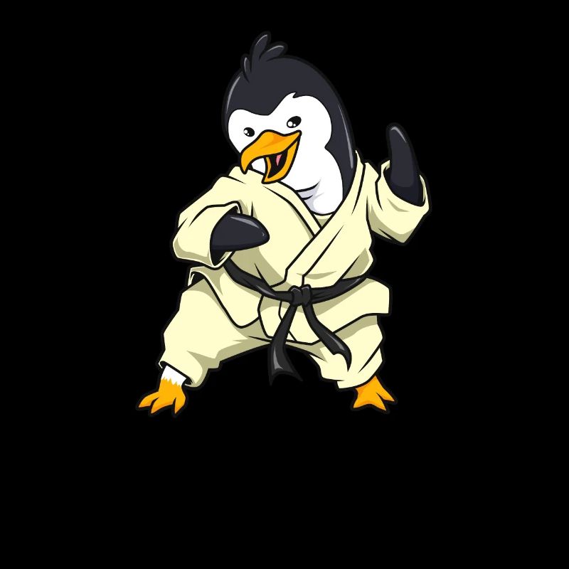 Comic Penguin does karate