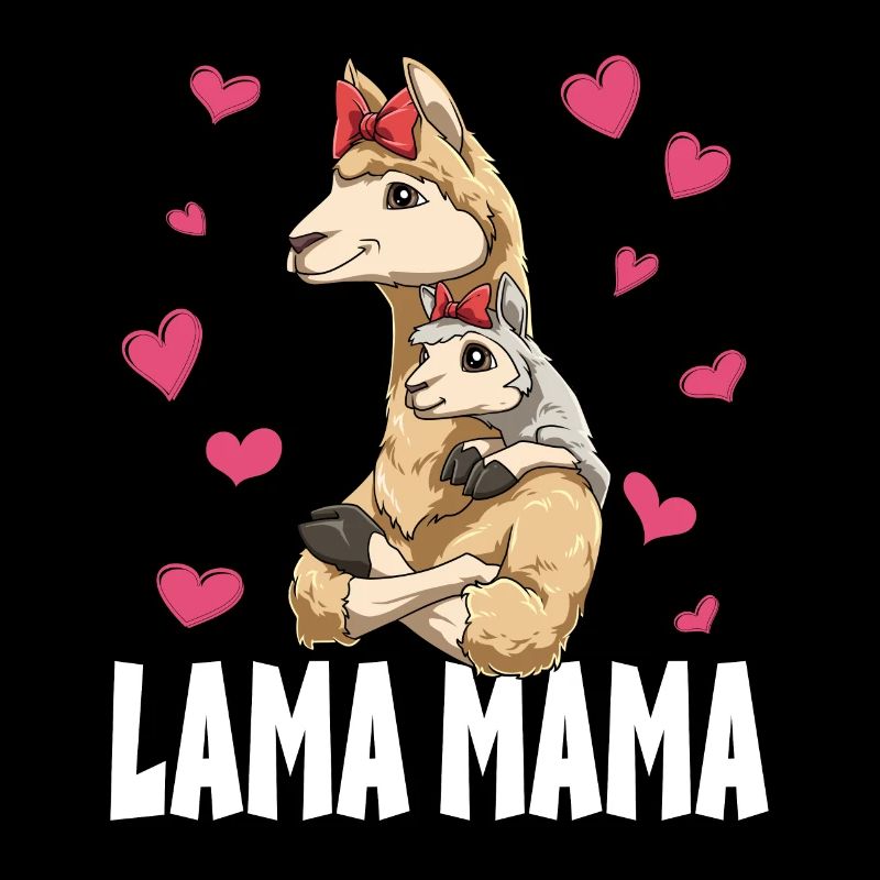 Lama Mama Muttertag Mom Mutter Alpaka
