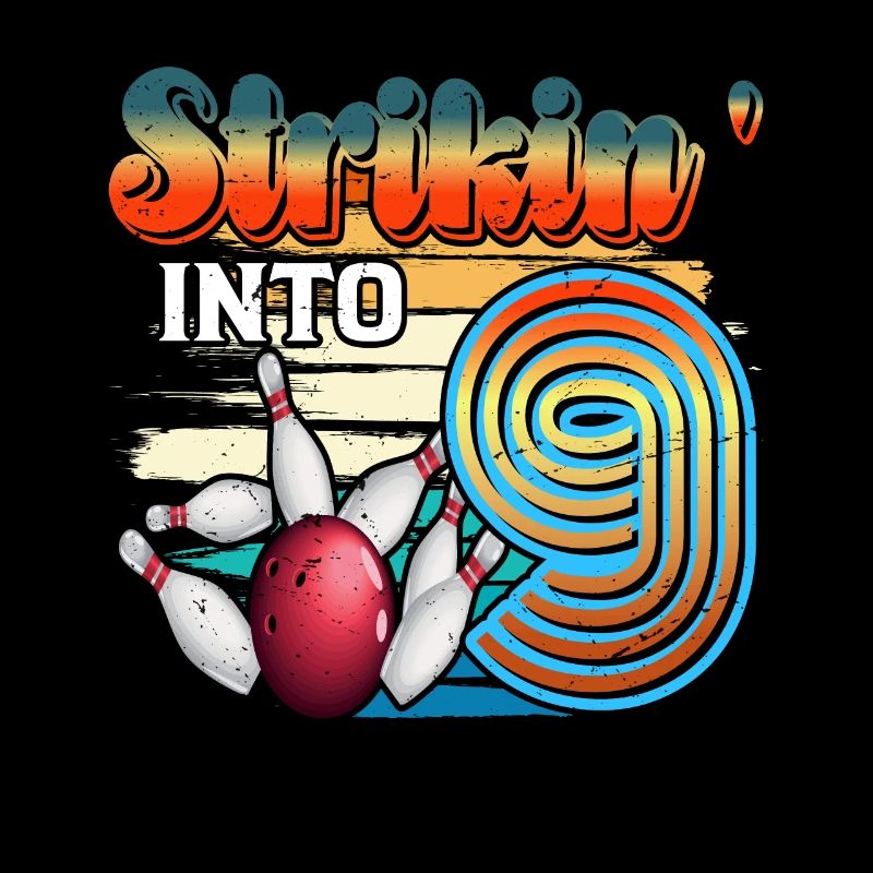 Strikin' Into 9 Bowling Bowler 9e anniversaire