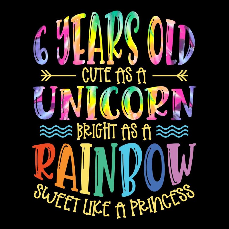 6 ans mignon comme une licorne brillant comme A