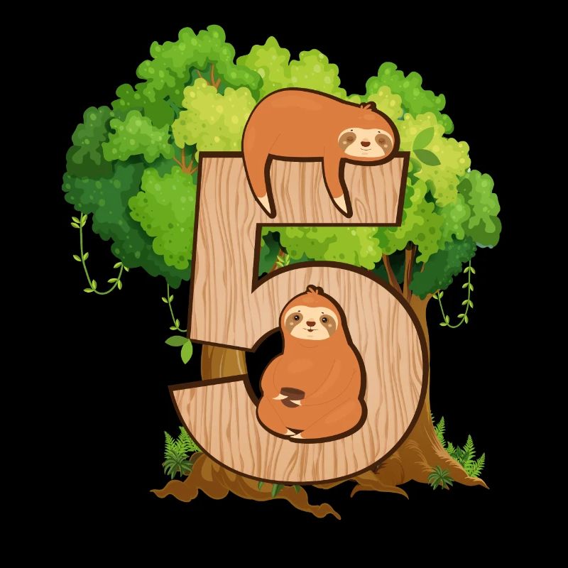 5. Geburtstag | Sloth Geburtstag | Sloth Themed