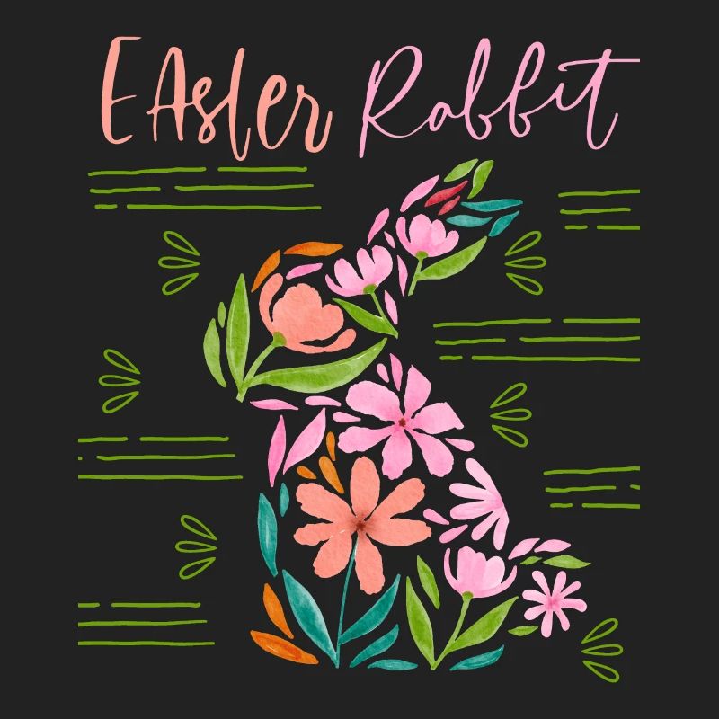 Easter , Floral Pattern, Easter Typography