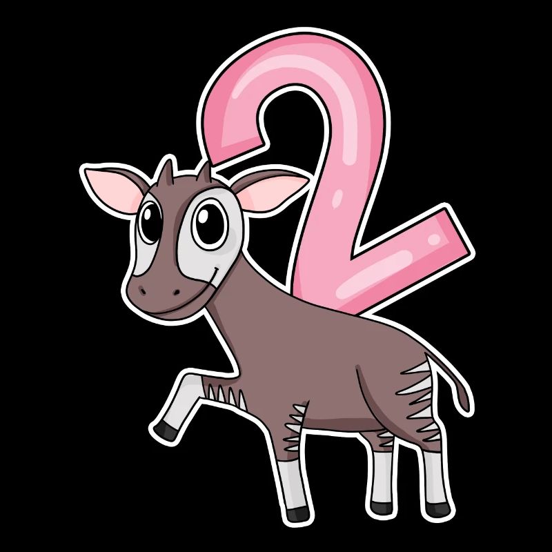 Mädchen 2 Jahre alt Okapi 2. Geburtstag Geschenk