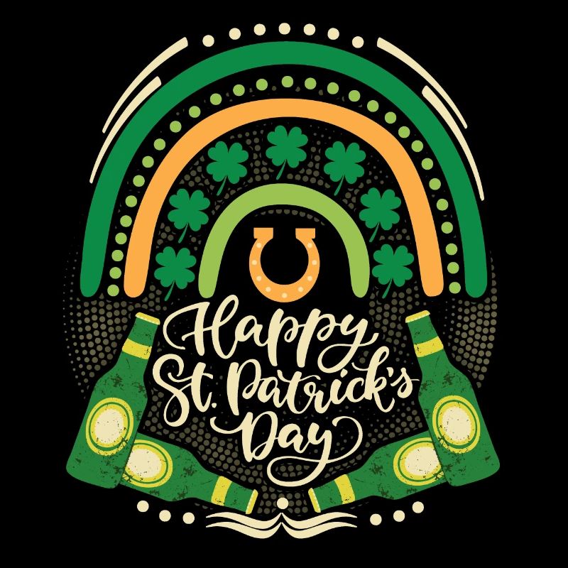 St Patrick's Day Beer Drinker, Irish, Rainbow