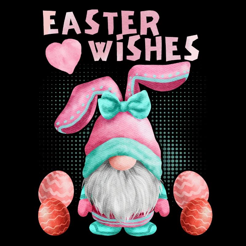 Easter, gnome dwarf with Easter egg, funny gnome