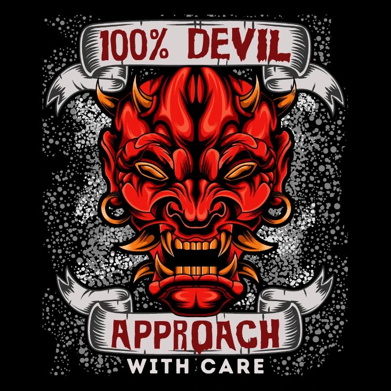 Devil Satan, funny devil saying in comic book style