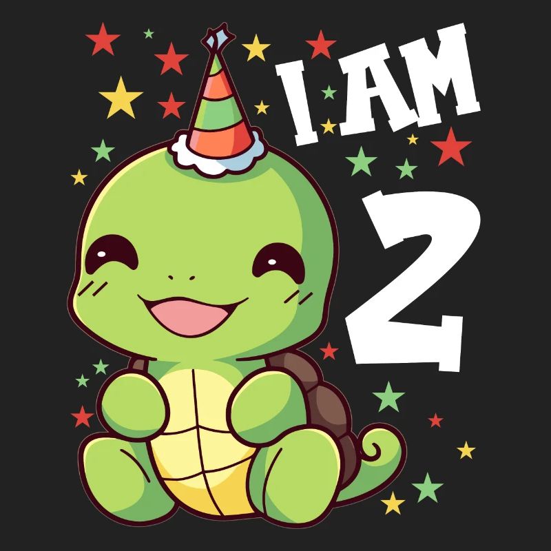 Ich bin 2 Schildkröten Schildkröte 2. Geburtstag