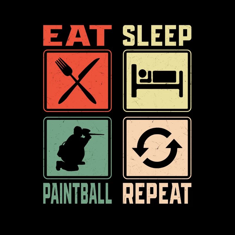 Manger dormir Paintball Répéter Paintballer Tactique Pl
