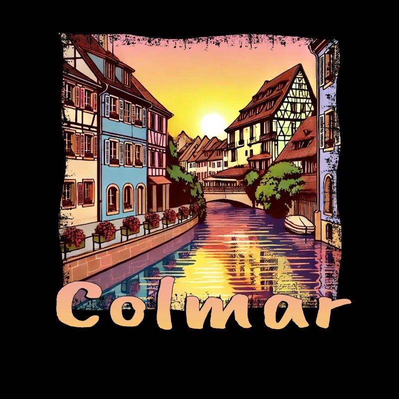 Colmar, ciudad portuaria francesa, casco antiguo, edificio antiguo